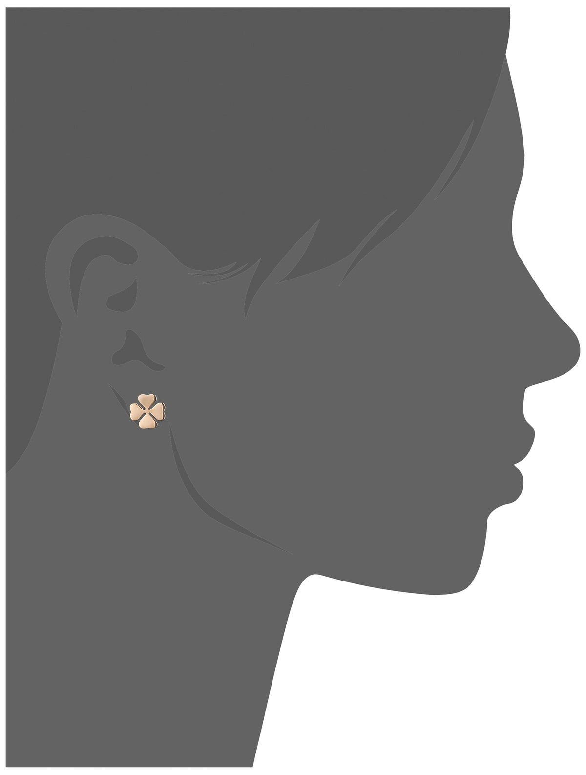 Clover Earrings in 18K Gold Plated, view 3