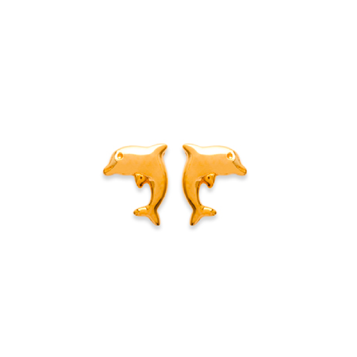 Mystigrey Dolphin .925 Sterling Silver Plated Rhodium and 18K Gold Plated Earrings