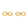 Mystigrey Infinity .925 Sterling Silver Plated Rhodium and 18K Gold Plated Earrings