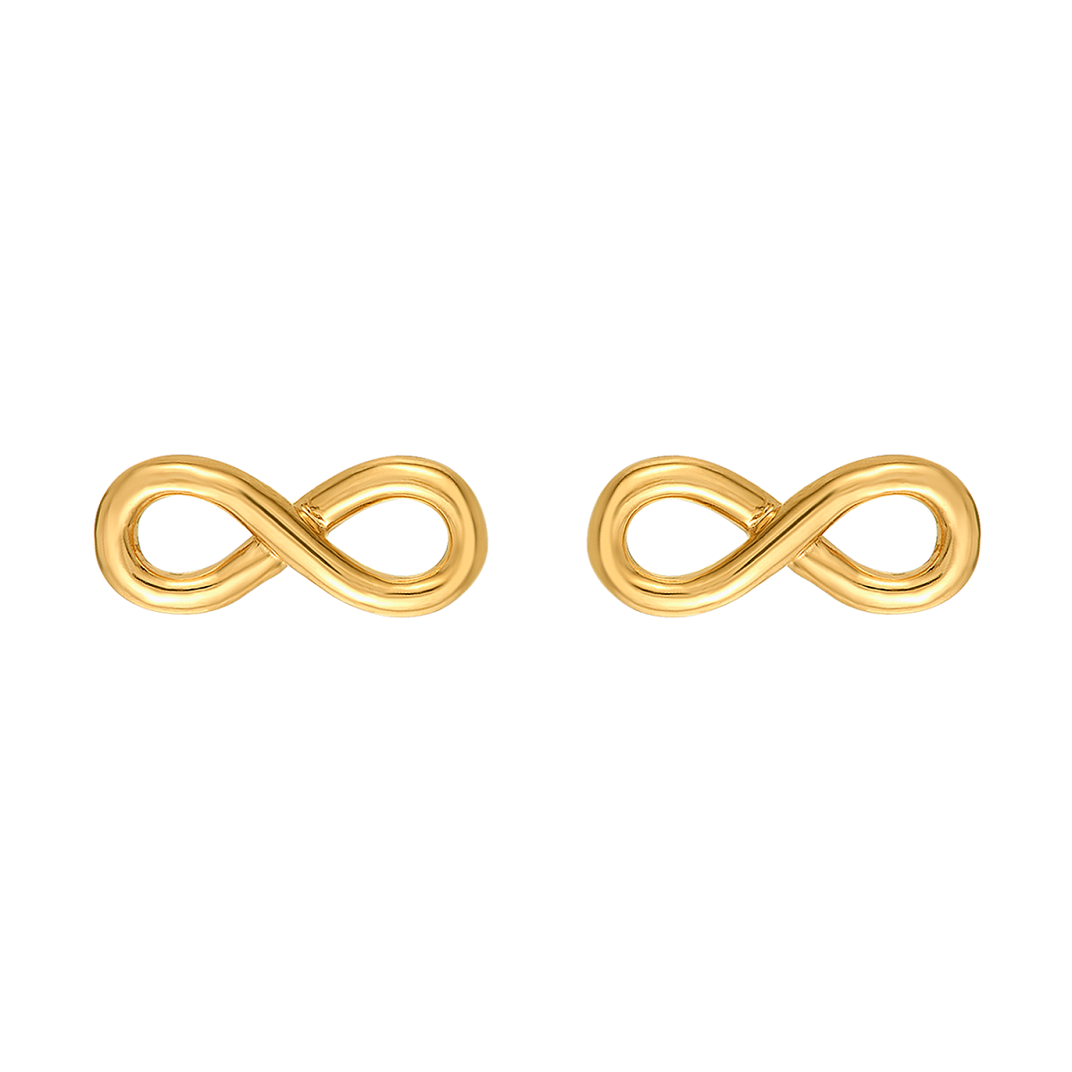 Mystigrey Infinity .925 Sterling Silver Plated Rhodium and 18K Gold Plated Earrings