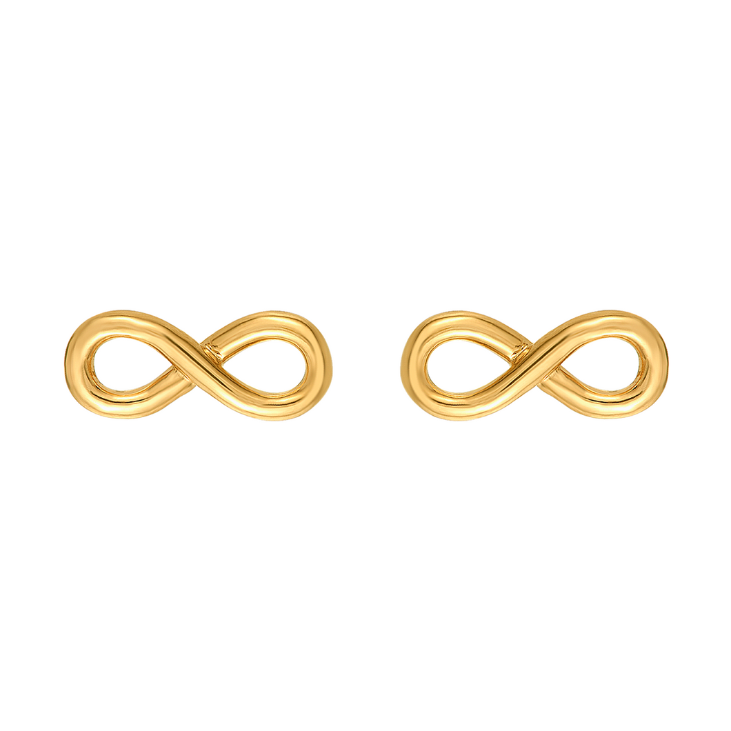 Mystigrey Infinity .925 Sterling Silver Plated Rhodium and 18K Gold Plated Earrings