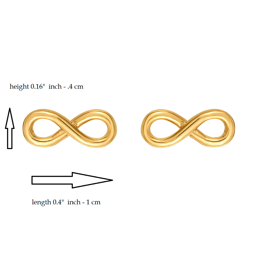 Mystigrey Infinity .925 Sterling Silver Plated Rhodium and 18K Gold Plated Earrings