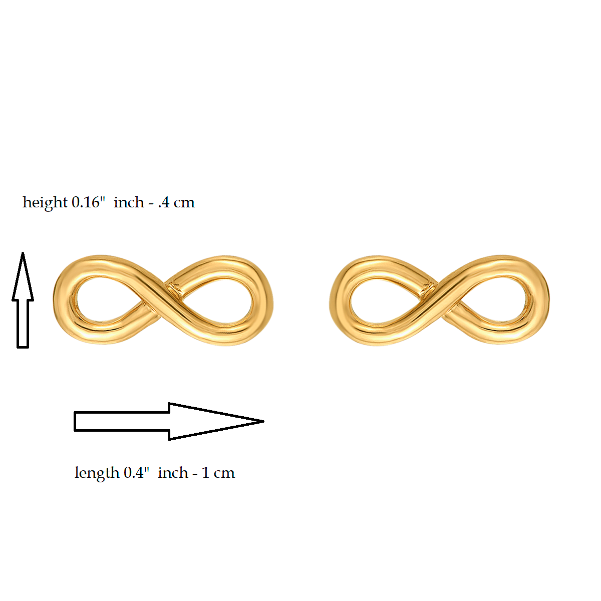 Mystigrey Infinity .925 Sterling Silver Plated Rhodium and 18K Gold Plated Earrings