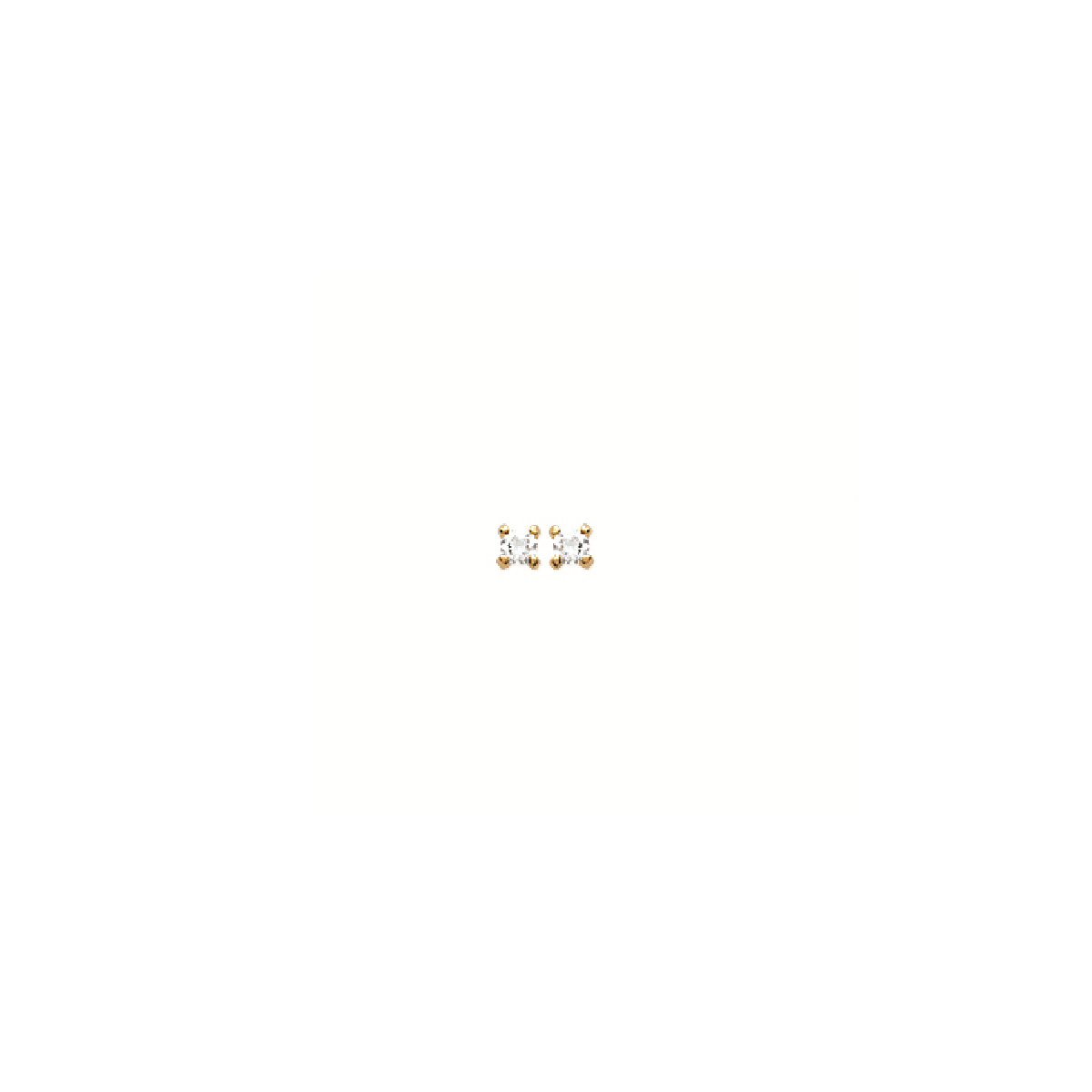 Mysti 18K Gold Plated Solitary Earrings for Women with Cubic Zirconia