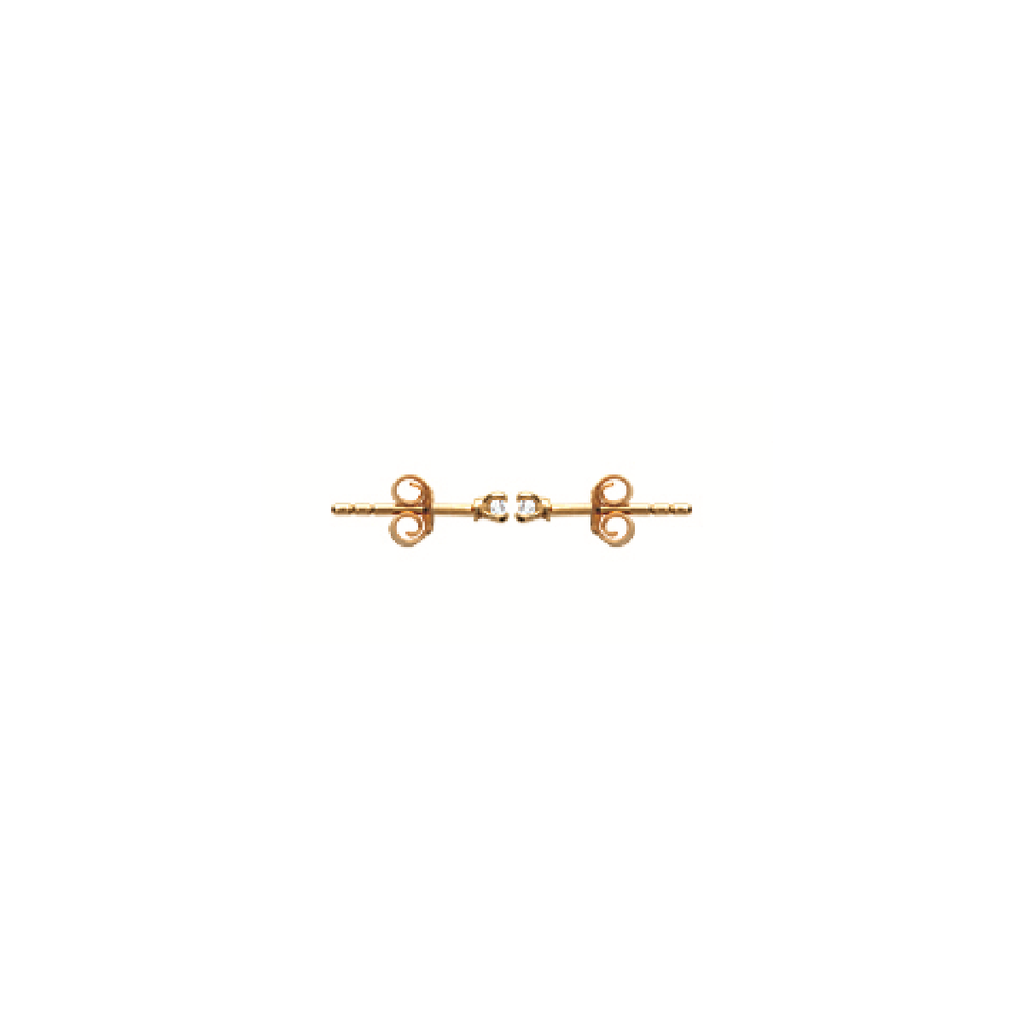 Mysti 18K Gold Plated Solitary Earrings for Women with Cubic Zirconia