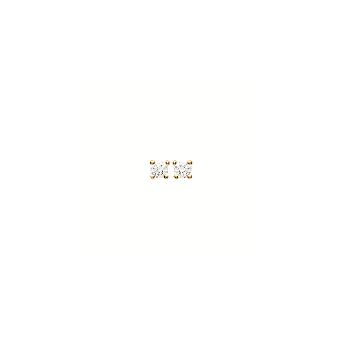 Mysti 18K Gold Plated Solitary Earrings for Women with Cubic Zirconia