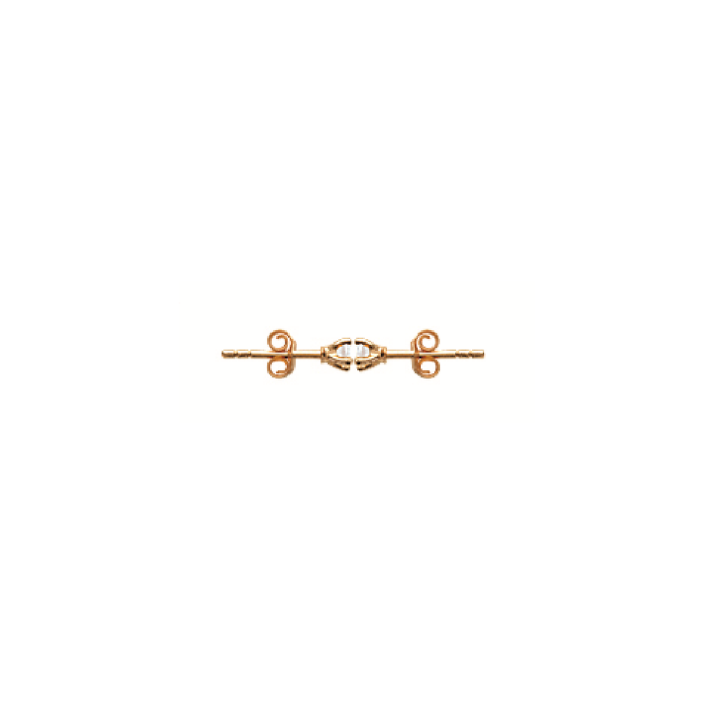 Mysti 18K Gold Plated Solitary Earrings for Women with Cubic Zirconia