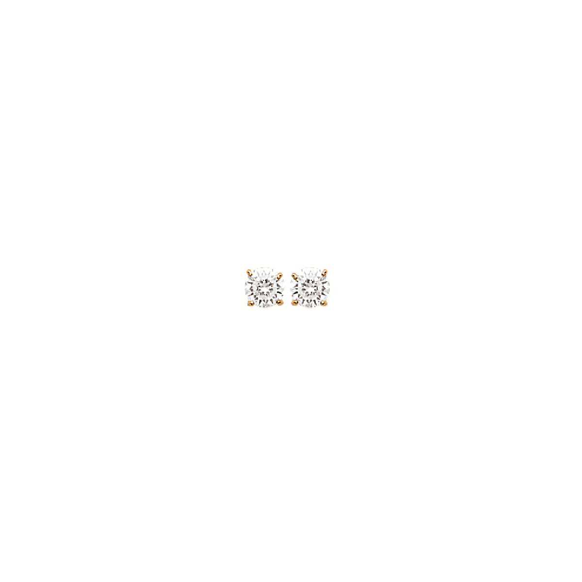 Mysti 18K Gold Plated Solitary Earrings for Women with Cubic Zirconia