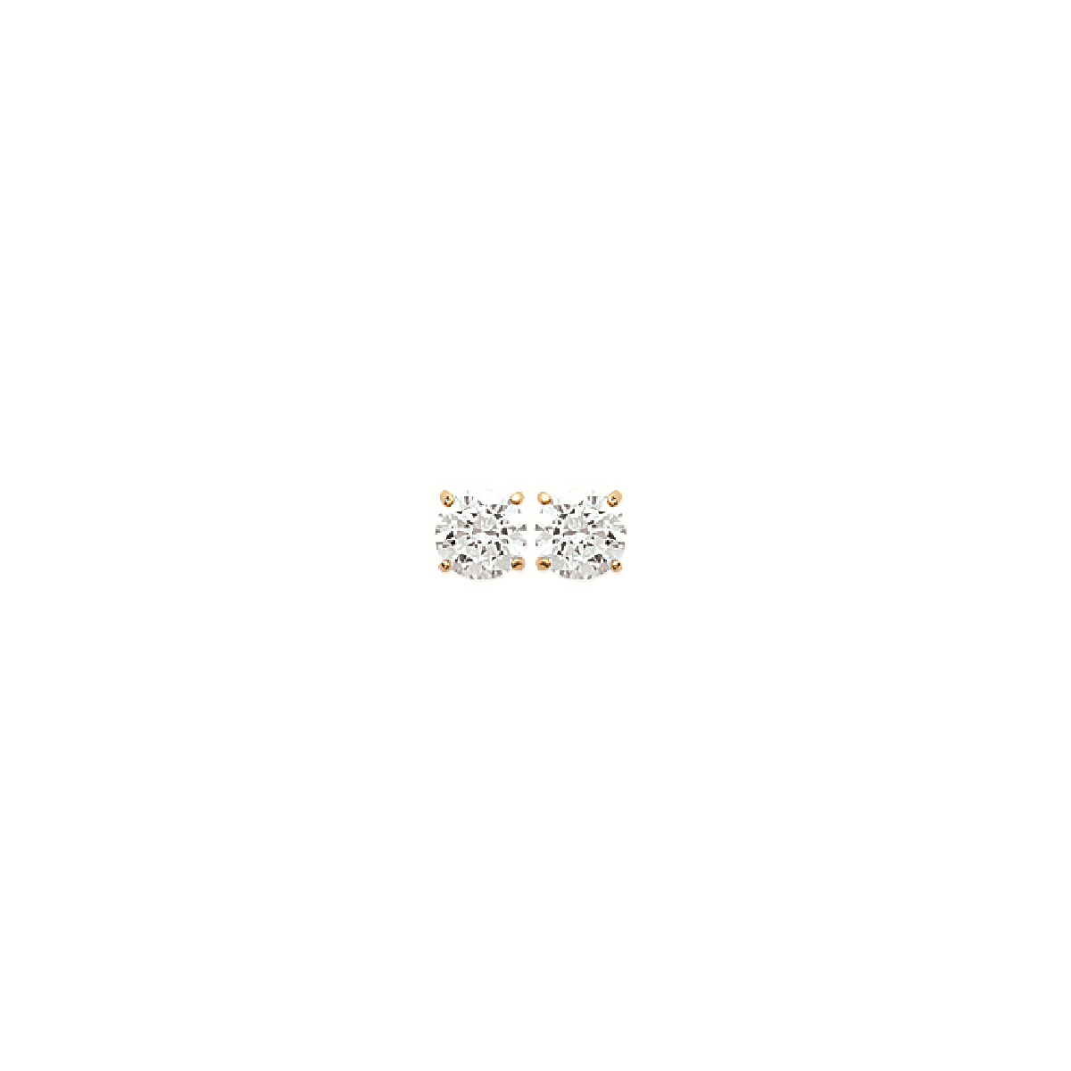 Mysti 18K Gold Plated Solitary Earrings for Women with Cubic Zirconia