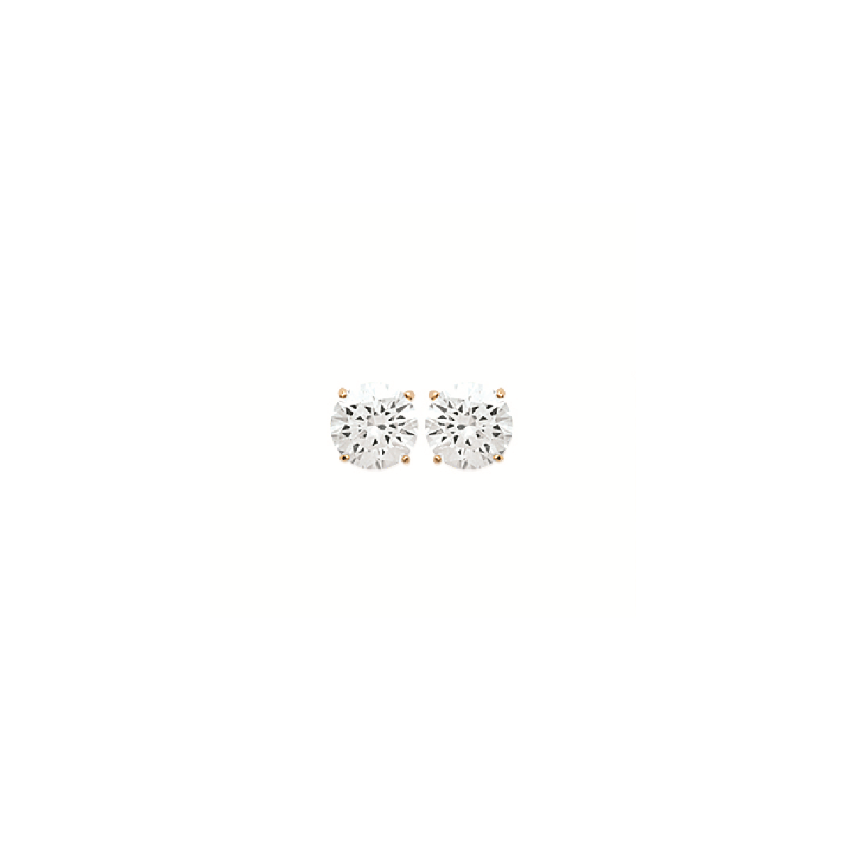 Mysti 18K Gold Plated Solitary Earrings for Women with Cubic Zirconia