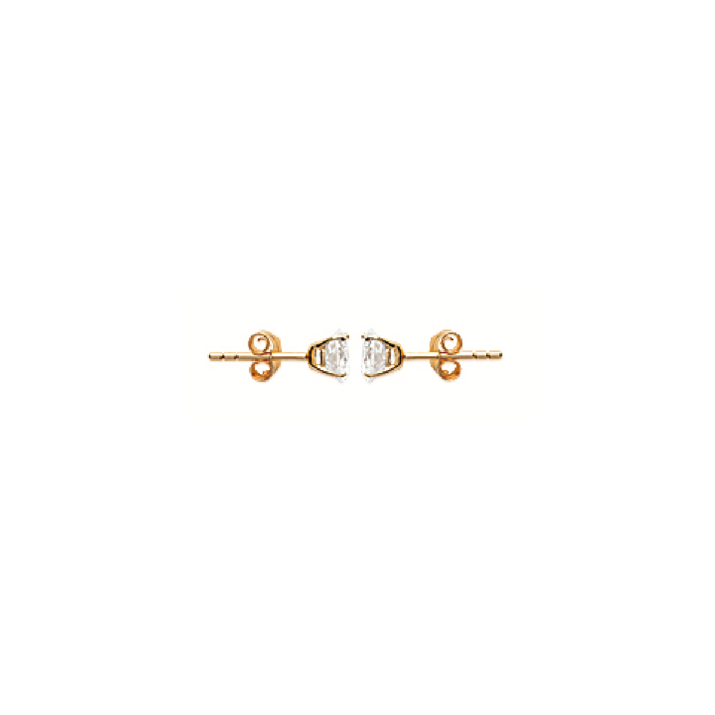 Mysti 18K Gold Plated Solitary Earrings for Women with Cubic Zirconia