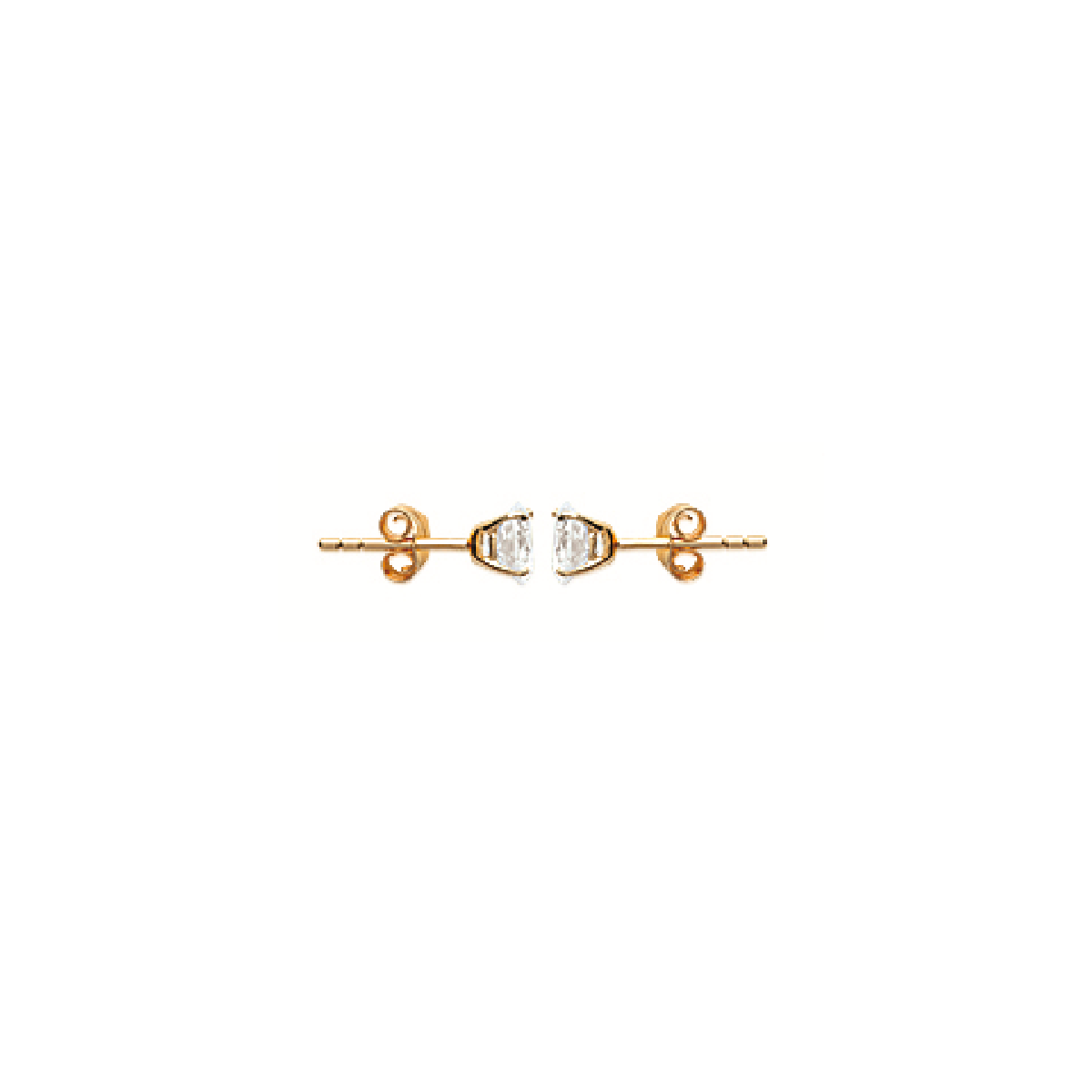 Mysti 18K Gold Plated Solitary Earrings for Women with Cubic Zirconia