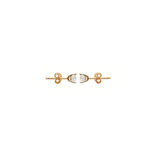 Load image into Gallery viewer, Mysti 18K Gold Plated Solitary Earrings for Women with Cubic Zirconia
