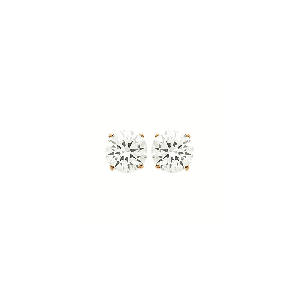 Mysti 18K Gold Plated Solitary Earrings for Women with Cubic Zirconia