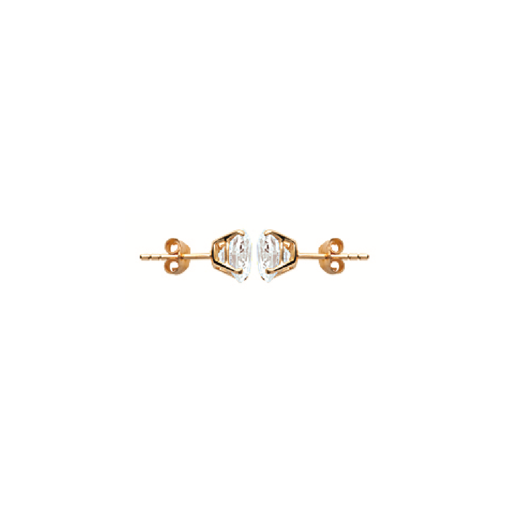 Mysti 18K Gold Plated Solitary Earrings for Women with Cubic Zirconia