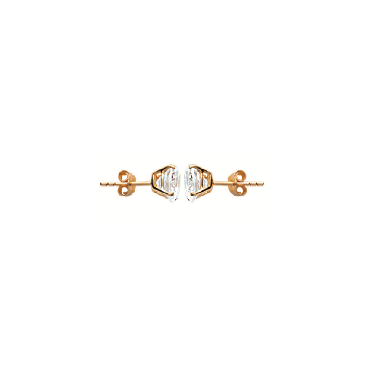 Mysti 18K Gold Plated Solitary Earrings for Women with Cubic Zirconia