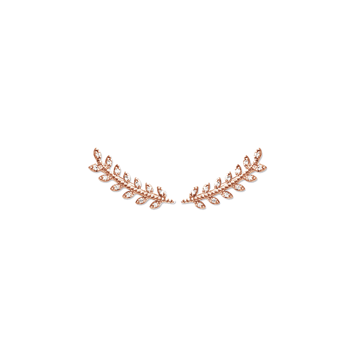 Mystigrey Eden .925 Sterling Silver Plated Rhodium, 18K Rose Gold Plated and 18K Gold Plated Climber Earrings for Women with Cubic Zirconia