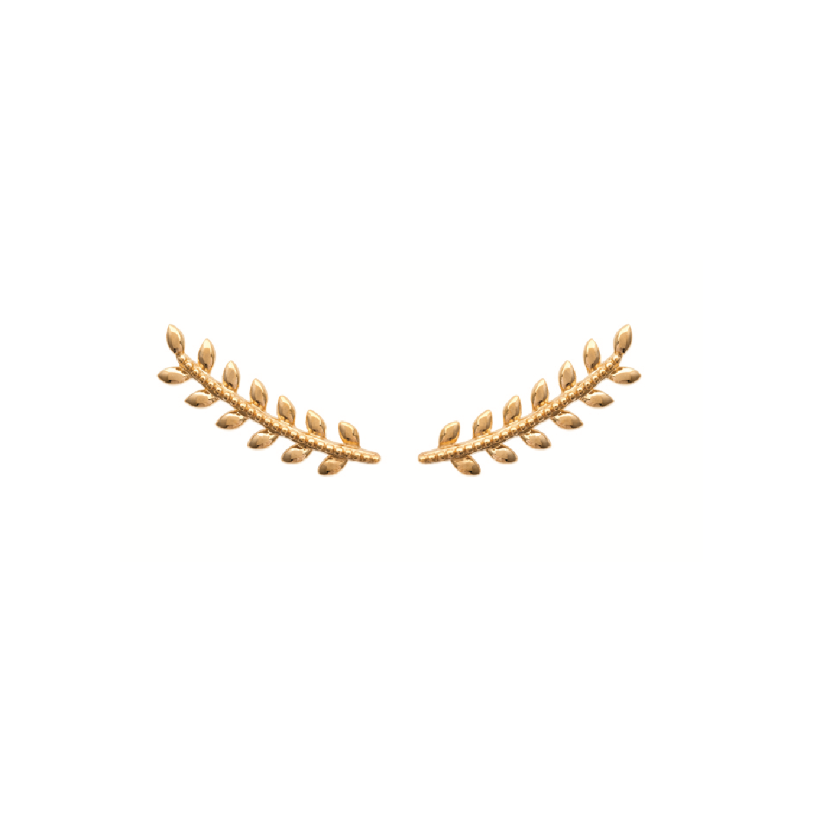 Mystigrey Eden .925 Sterling Silver Plated Rhodium and 18K Gold Plated Climber Earrings