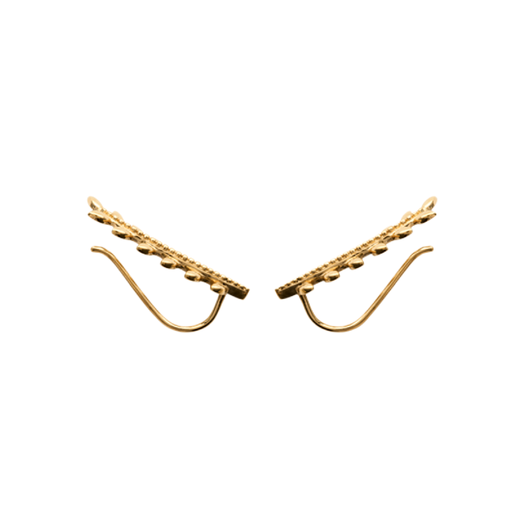 Eden Climber Earrings in 925 Sterling Silver Plated Rhodium or 18K Gold Plated, view 10