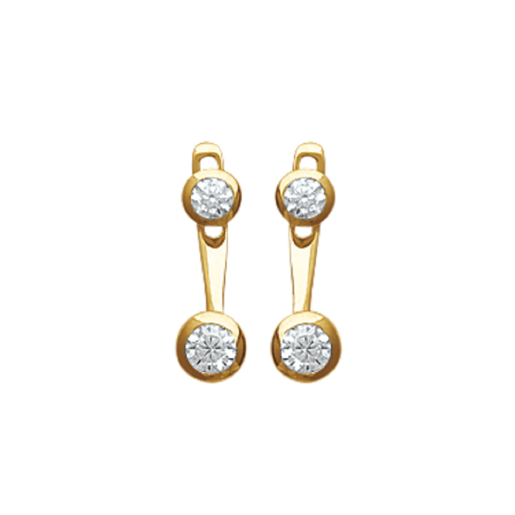 Liberty Jacket Earrings in 925 Sterling Silver Plated Rhodium or 18K Gold Plated, view 12