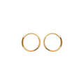 Mystigrey Lola .925 Sterling Silver Plated Rhodium and 18K Gold Plated Horizontal Hoop Earrings for Women Small