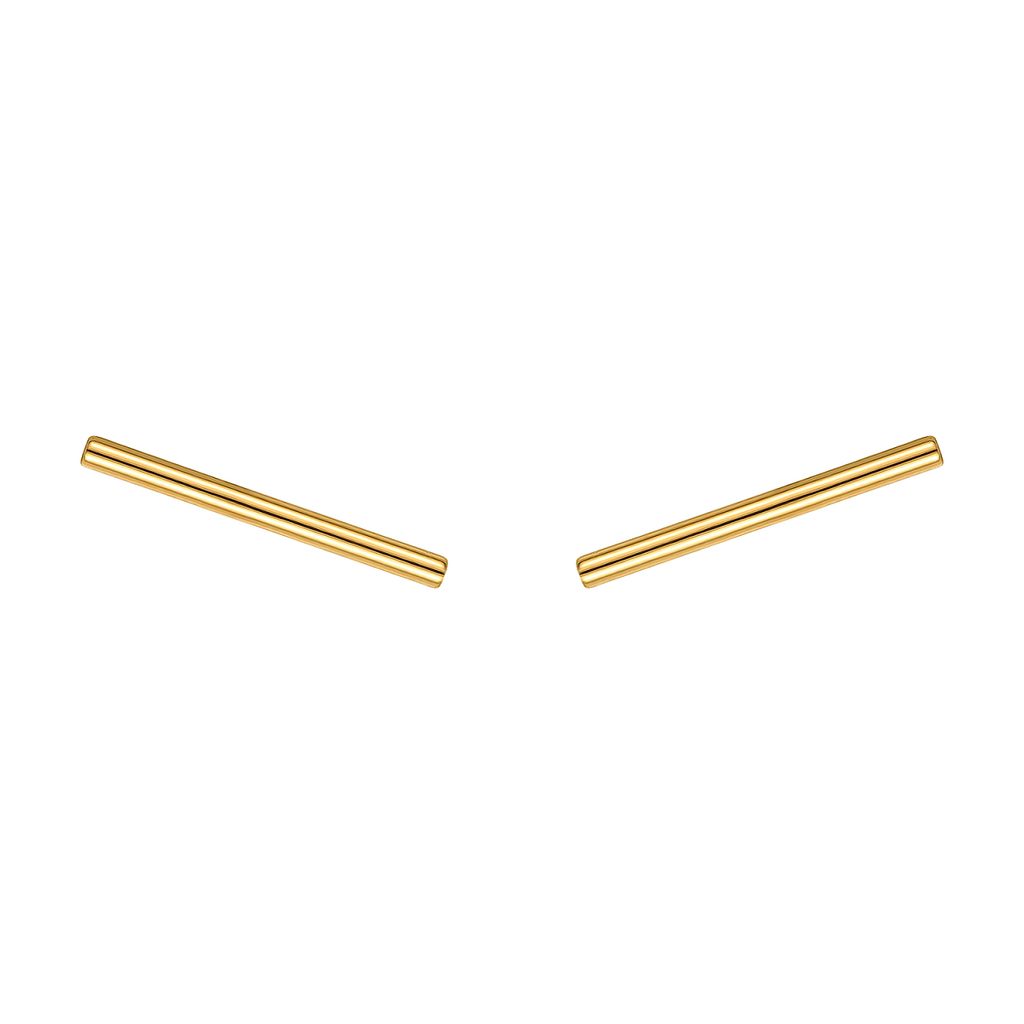Aria Line Earrings in 925 Sterling Silver Plated Rhodium or 18K Gold Plated