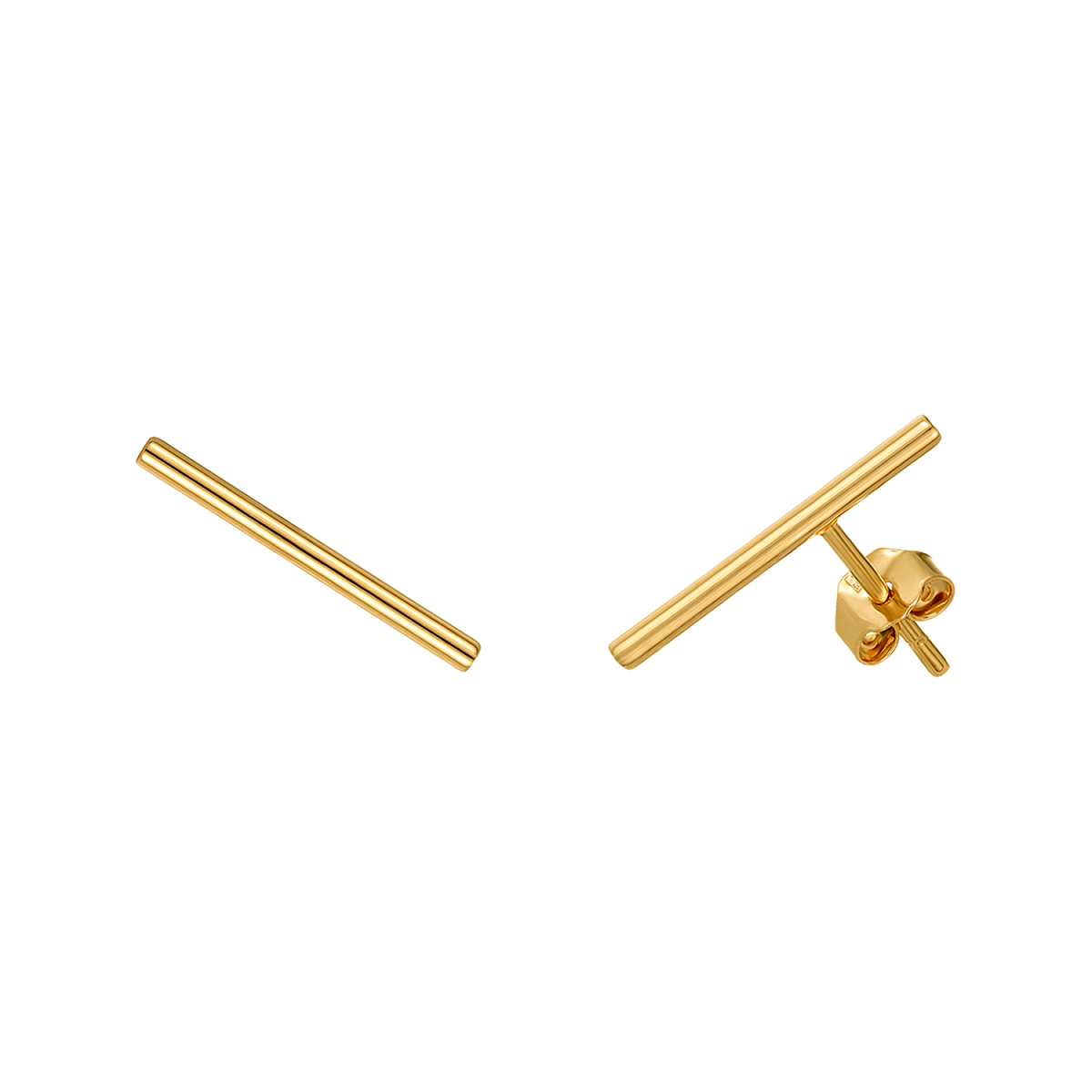 Aria Line Earrings in 925 Sterling Silver Plated Rhodium or 18K Gold Plated, view 3