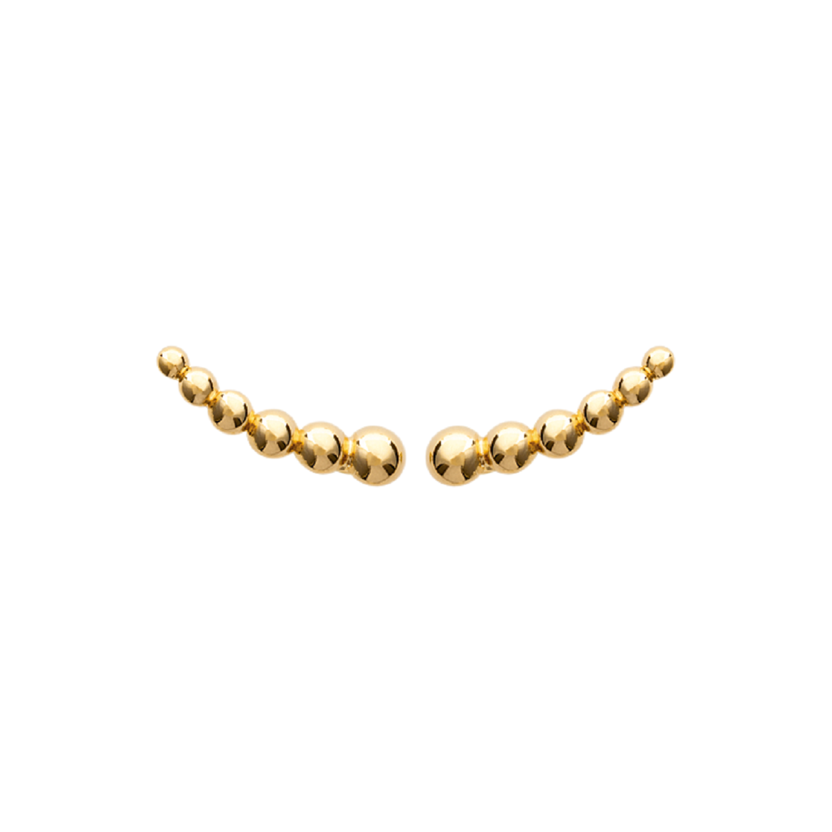 Mystigrey Olivia .925 Sterling Silver Plated Rhodium and 18K Gold Plated Climber Earrings