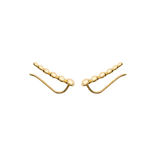 Load image into Gallery viewer, Mystigrey Olivia .925 Sterling Silver Plated Rhodium and 18K Gold Plated Climber Earrings
