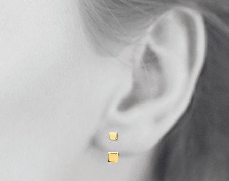 Brooke Square Jacket Earrings in 925 Sterling Silver Plated Rhodium or 18K Gold Plated, view 8