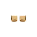 Brooke Square Stud Earrings in 925 Sterling Silver Plated Rhodium or 18K Gold Plated, view 2