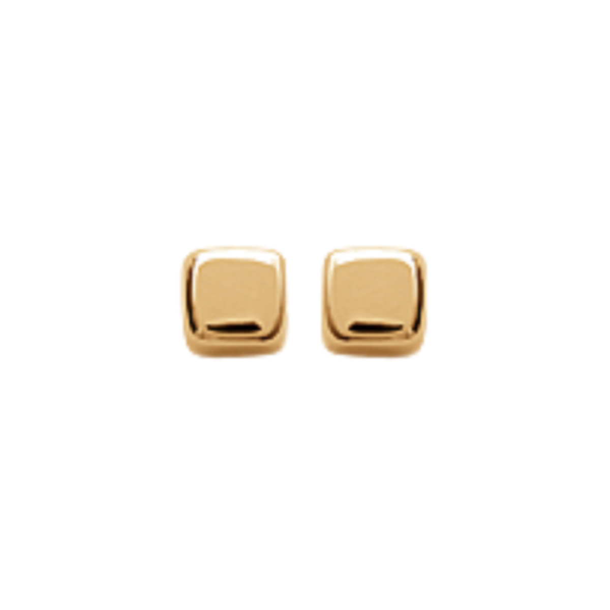 Brooke Square Stud Earrings in 925 Sterling Silver Plated Rhodium or 18K Gold Plated, view 2