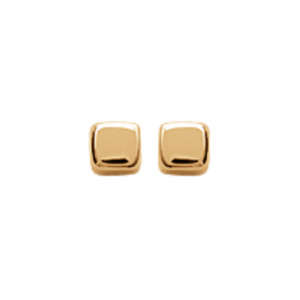 Mystigrey Brooke 18K Gold Plated and .925 Sterling Silver Plated Rhodium Stud Square Earrings