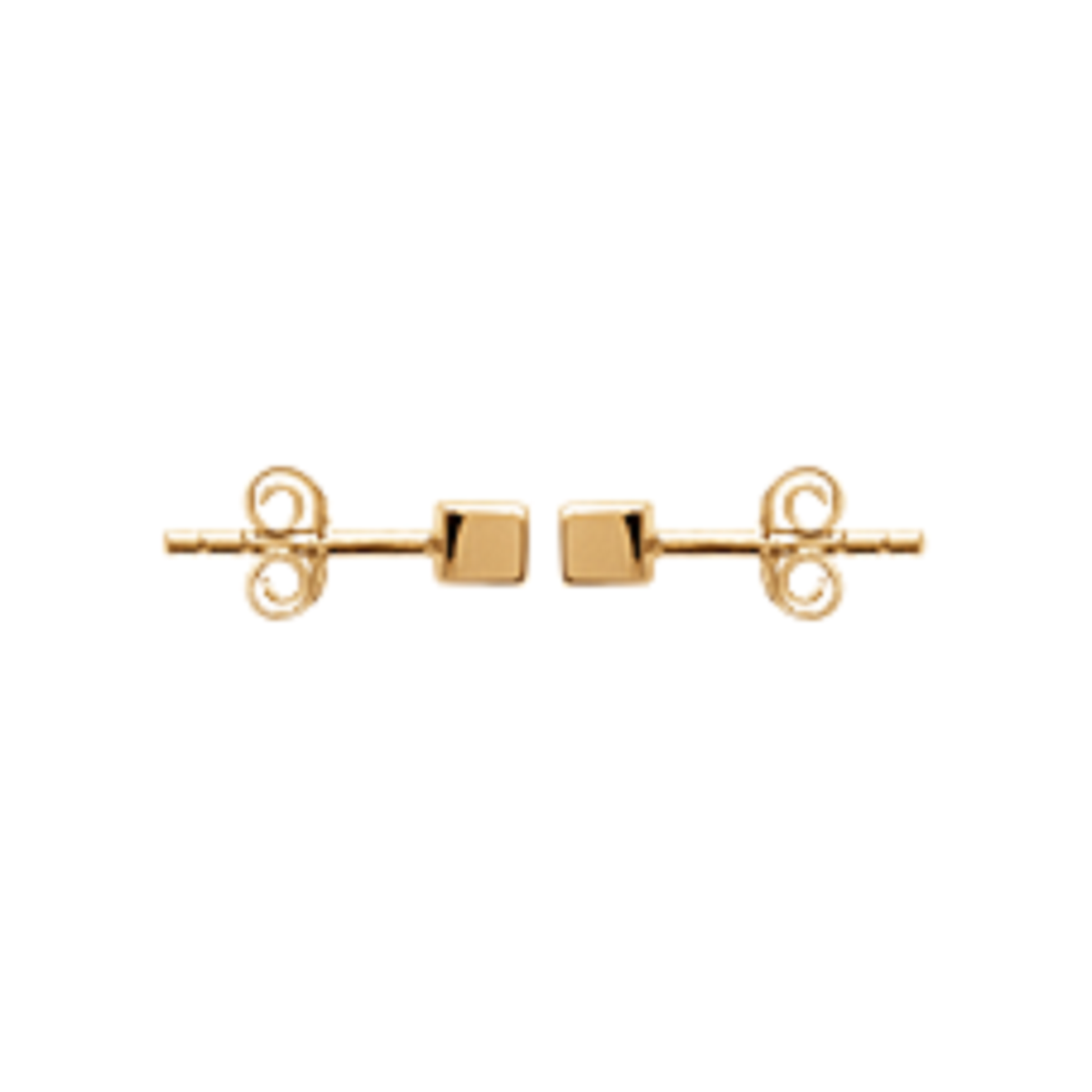 Brooke Square Stud Earrings in 925 Sterling Silver Plated Rhodium or 18K Gold Plated, view 7