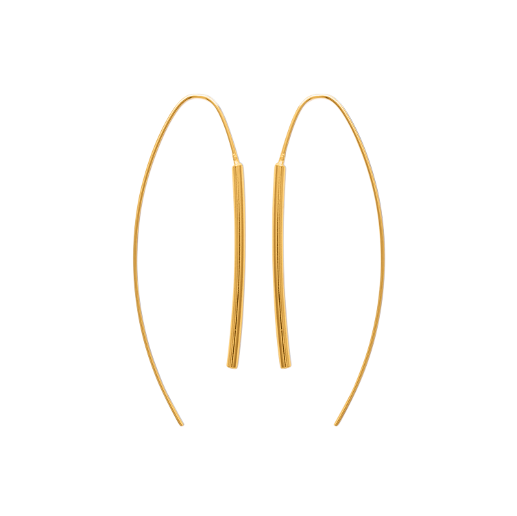 Brooke Long Earrings in 925 Sterling Silver Plated Rhodium or 18K Gold Plated, view 3