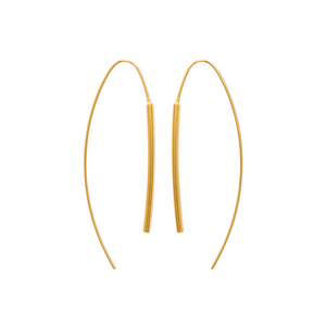 Mystigrey Brooke 18K Gold Plated and .925 Sterling Silver Plated Rhodium Long Earrings for Women