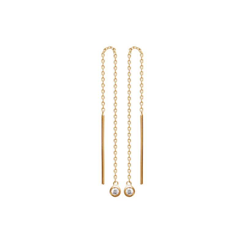 Mystigrey Liberty .925 Sterling Silver Plated Rhodium or 18K Gold Plated Earrings for Women with Cubic Zirconia