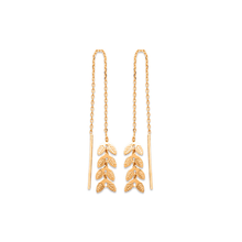 Load image into Gallery viewer, Mystigrey Cesaria .925 Sterling Silver Plated Rhodium and 18K Gold Plated Long Earrings
