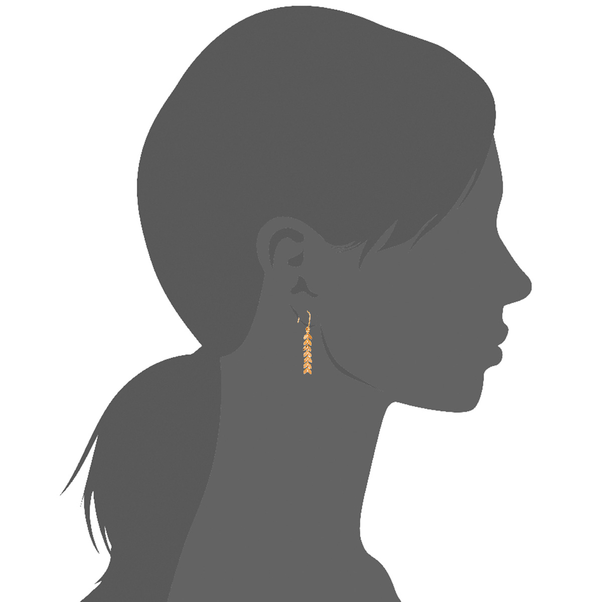 Cesaria Hook Earrings in 18K Gold Plated, view 3