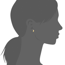 Load image into Gallery viewer, Mystigrey Moon .925 Sterling Silver Plated Rhodium and 18K Gold Plated Stud Earrings for Women Sun and Moon
