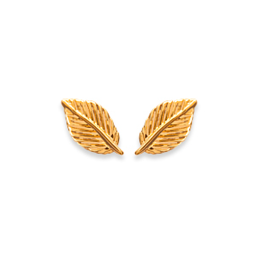 Autumn Leaf Earrings in 925 Sterling Silver Plated Rhodium or 18K Gold Plated, view 2