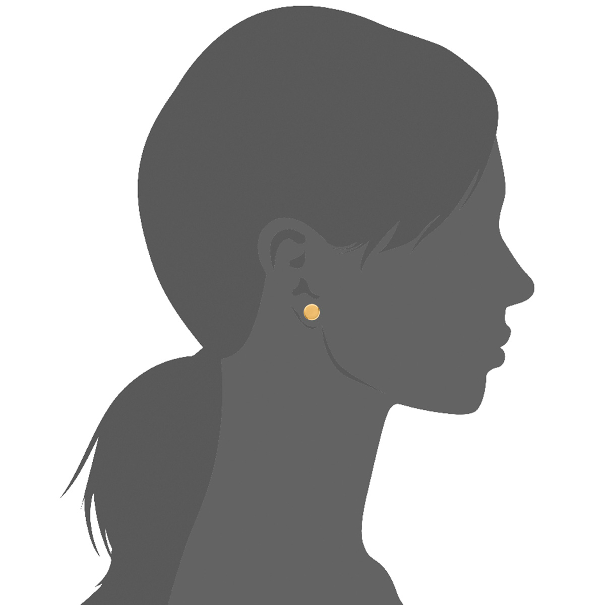 Mystigrey Lucy 18K Gold Plated Earrings for Women  Medium or Small Dot