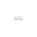 Mystigrey Serenity 925 Sterling Silver Plated Rhodium and 18K Gold Plated Earrings for Women Available in Green Aventurine, Pink Quartz, and White Moonstone