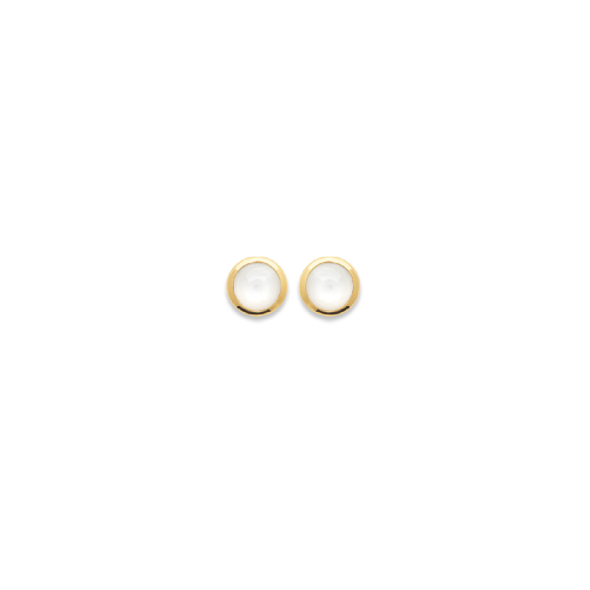 Mystigrey Serenity 925 Sterling Silver Plated Rhodium and 18K Gold Plated Earrings for Women Available in Green Aventurine, Pink Quartz, and White Moonstone