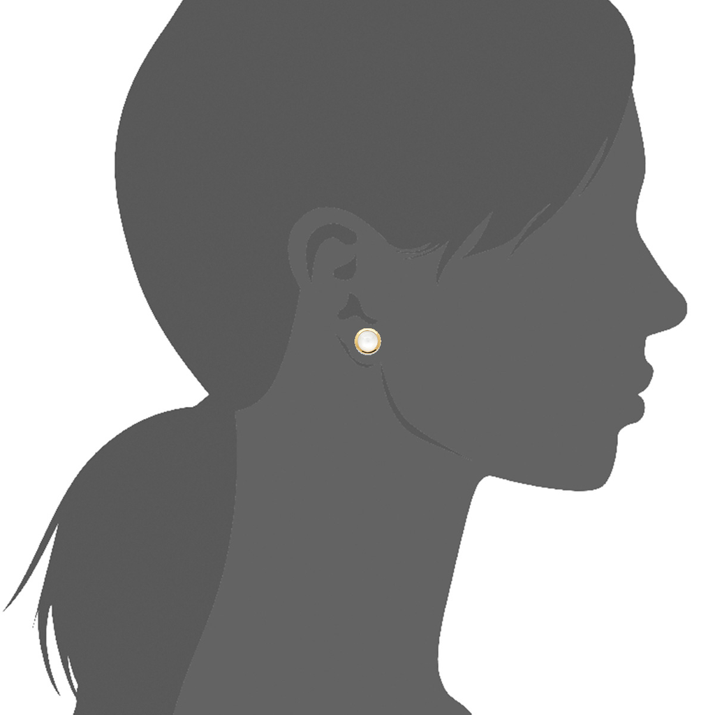 Mystigrey Serenity 925 Sterling Silver Plated Rhodium and 18K Gold Plated Earrings for Women Available in Green Aventurine, Pink Quartz, and White Moonstone