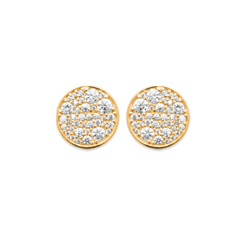 Calysta Earrings in 925 Sterling Silver Plated Rhodium or 18K Gold Plated, view 2