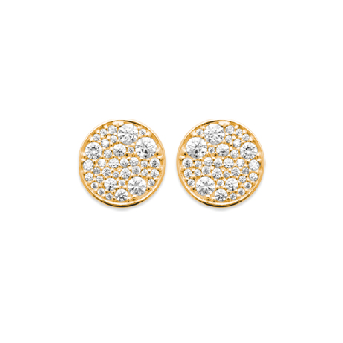 Calysta Earrings in 925 Sterling Silver Plated Rhodium or 18K Gold Plated, view 2