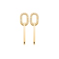 Mackenna Stud Earrings in 925 Sterling Silver Plated Rhodium or 18K Gold Plated, view 2