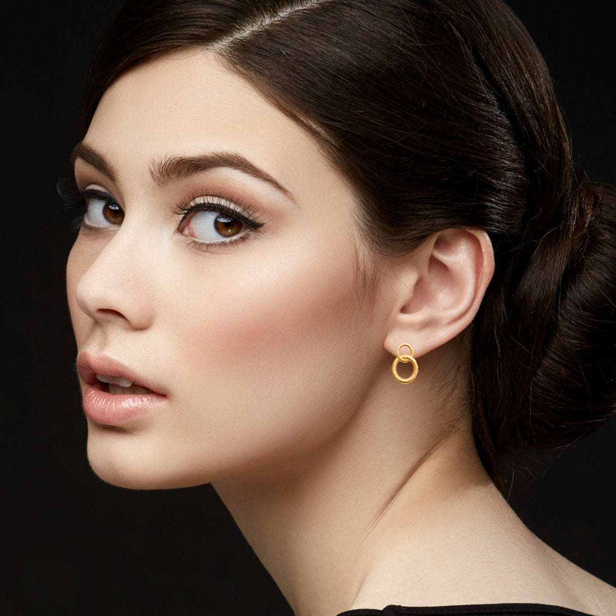 Mystigrey Josephine .925 Sterling Silver Plated Rhodium and 18K Gold Plated Earrings