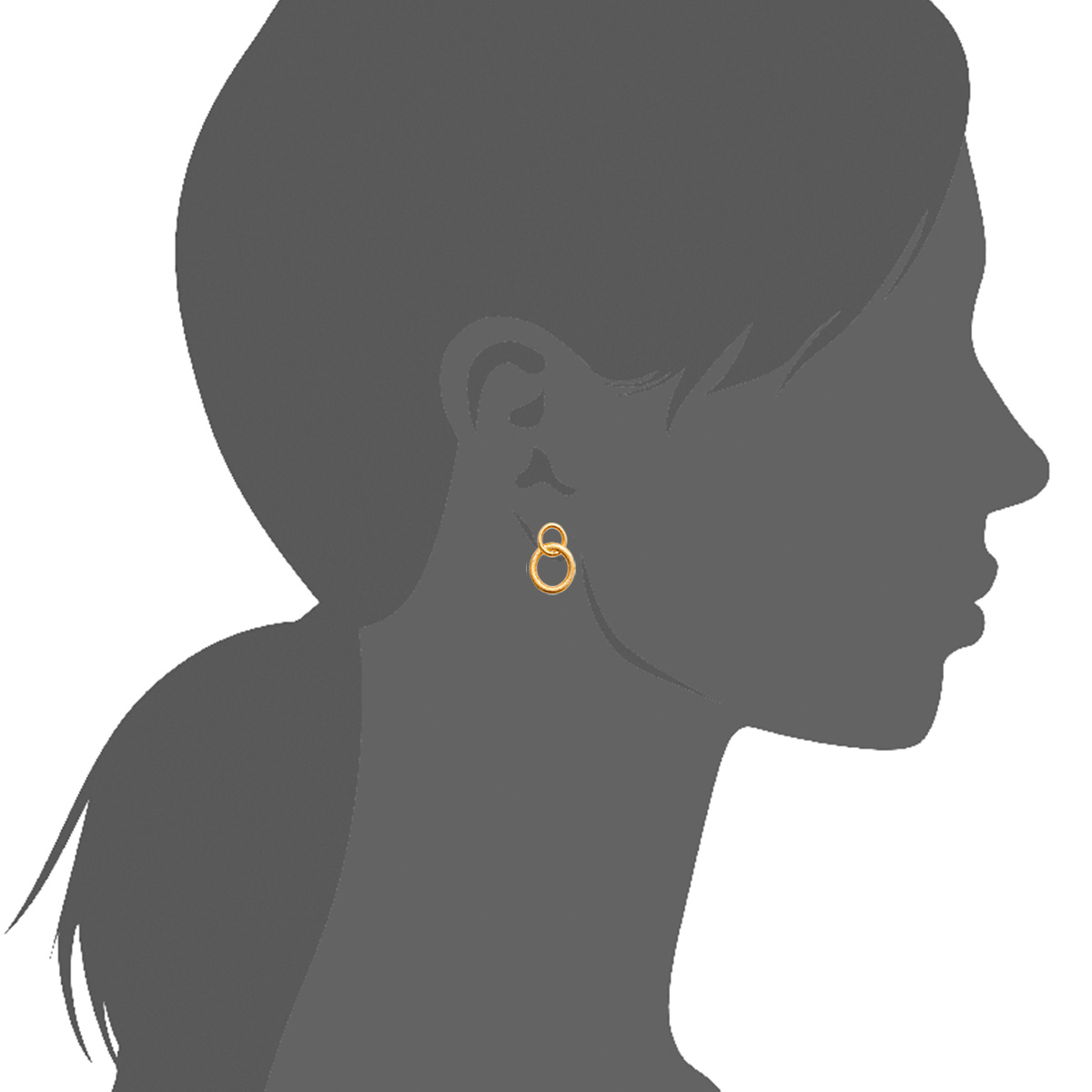 Mystigrey Josephine .925 Sterling Silver Plated Rhodium and 18K Gold Plated Earrings